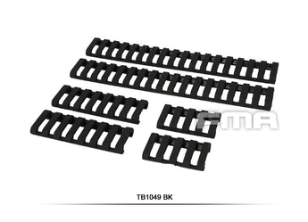 FMA Rubber Ladder Z70 RIS Rail Cover, 6 Pieces - Black-FMA-