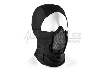 Passamontagna con semimaschera in rete Invader Gear Mk.III Balaclava with Steel Half Face Mask — Nero