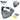 Maschera protettiva Wosport Pilot Mask rete d'acciaio — Grigio-Wosport-