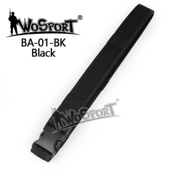 Cinturone Wosport BA01 Ordinary Buckle Belt — Nero-Wosport-
