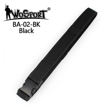Cinturone Wosport BA02 Ordinary Buckle Belt — Nero-Wosport-
