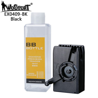 Caricatore rapido softair Wosport Lever Bottle 500 BBs — Nero-Wosport-