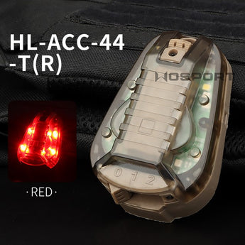 WST helmet signal light - TAN (red light)-Wosport-