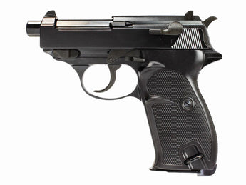 WE GBB Pistol P38K (P010S) with Silencer - Black-WE-