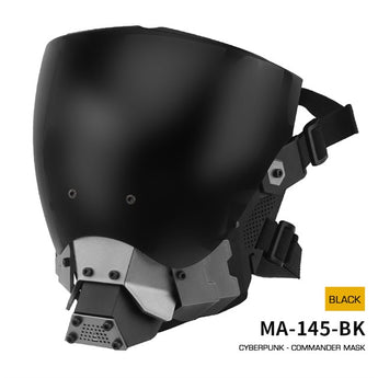 Maschera protettiva Wosport Cyberpunk con visiera anti-appannamento — Nera-Wosport-