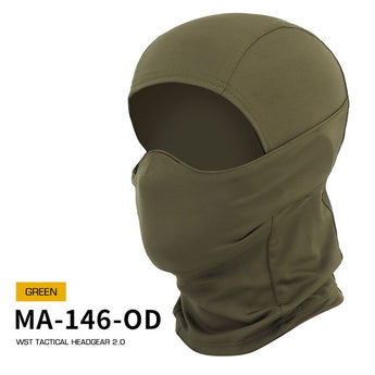 Passamontagna Wosport WST 2.0 con maschera integrata — Verde OD-Wosport-