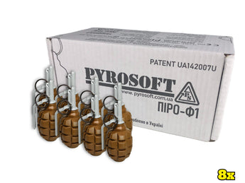 8x Airsoft hand grenade Pyro-F1G-PYROSOFT-