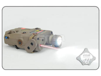 FMA AN/PEQ15 LA-5 Upgrade Version (LED Flashlight, Red / IR Laser) - Tan-FMA-