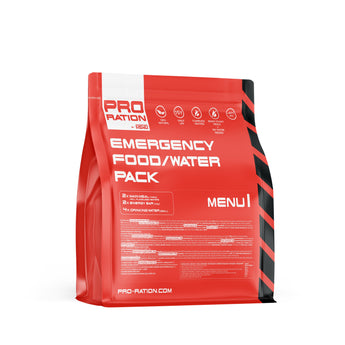 Pro Ration Emergency Food/Water Pack - Vegetarian-Adventure Menu-
