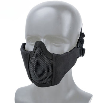 WST MINI Steel Mesh Mask, Children / Ladies - Black-Wosport-