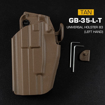 WST Universal Belt Holster GB35 Full size (Glock 17, P226, M92F) , Left Hand - Tan-Wosport-