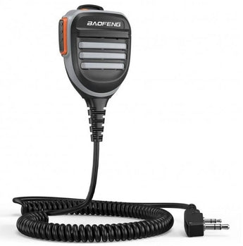Microfono altoparlante esterno Baofeng per radio Kenwood 2-pin — Grigio-BAOFENG-