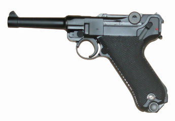 WE GBB Pistol Luger P08, 4 Inch - Black-WE-