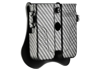 Tasca portacaricatori doppia AMOMAX Universal Double Pistol Magazine Pouch — Carbon-AMOMAX-