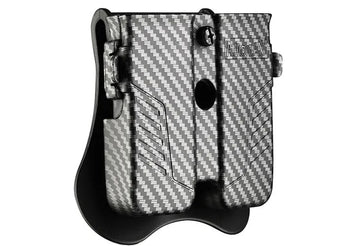 Tasca portacaricatori doppia AMOMAX Universal Double Pistol Magazine Pouch — Carbon-AMOMAX-