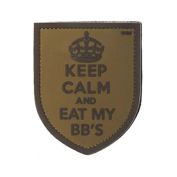 Patch 3D PVC 101INC Keep Calm and Eat My BB's — Coyote
