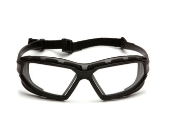 Occhiali balistici Pyramex Highlander Plus Anti-Fog — Nero/Trasparente-PYRAMEX-