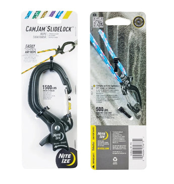 NITE IZE CamJam(TM) SlideLock(R) Rope Tightener Carbine, Size L - Black-NITE IZE-