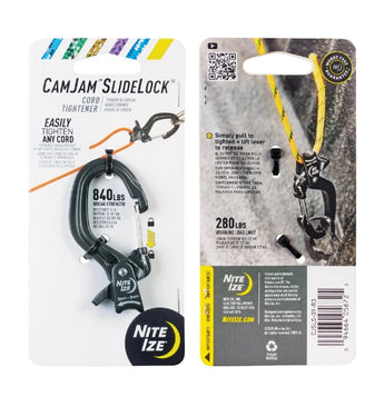 NITE IZE CamJam(TM) SlideLock(R) Rope Tightener Carbine, Size S - Black-NITE IZE-
