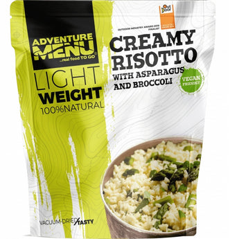 AM Lightweight Creamy Risotto with Asparagus and Broccoli (Vegan) - 600 g-Adventure Menu-