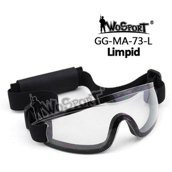 Adjustable TACTICAL Goggles MA-73, Black - Clear-Wosport-