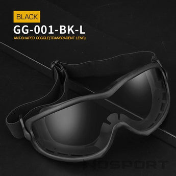 Occhiali balistici Wosport Ant-shaped — Nero lente trasparente-Wosport-