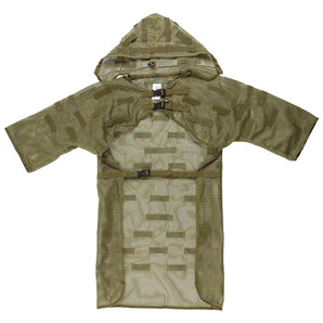Camouflage mesh cloak with eyelet and hood Olive Drab-Mil Force-