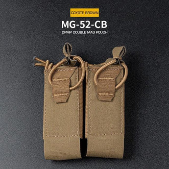 Tasca portacaricatori Wosport DPMP Double 9mm MOLLE — Coyote-Wosport-