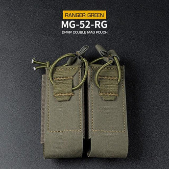Tasca portacaricatori Wosport DPMP Double 9mm — Ranger Green-Wosport-