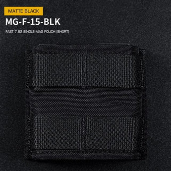 FAST type Single MOLLE magazine pouch for magazines type SR-25, M-14, AK, SA58, short - black-Wosport-