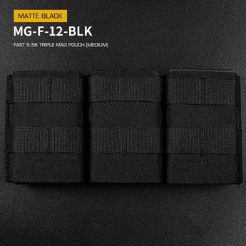 FAST Type Triple 5.56 Magazine Pouch (Medium) - Black-Wosport-