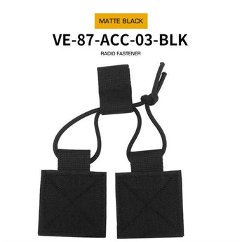Fastener with velcro for open pouch - Black-Wosport-