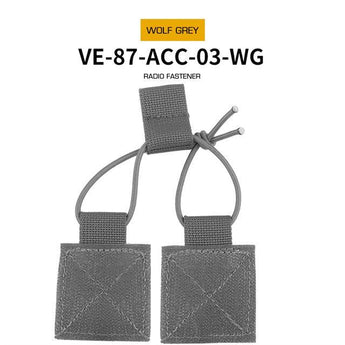 Fastener with velcro for open pouch - Grey-Wosport-