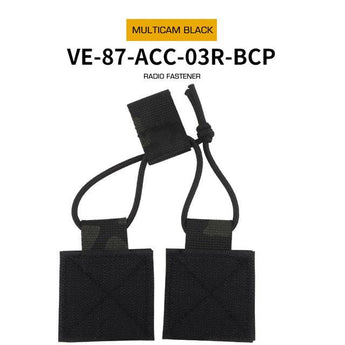 Fastener with velcro for open pouch - MC Black-Wosport-