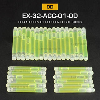 Fluorescent mini lightsticks - Green - 30PCS-Wosport-