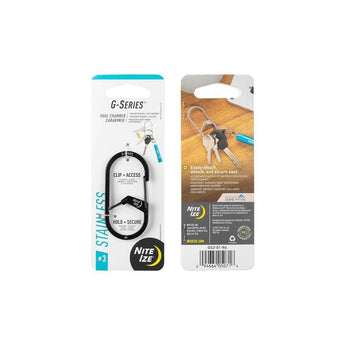 G-SERIES(TM) DUAL CHAMBER CARABINER, black - size 3-NITE IZE-