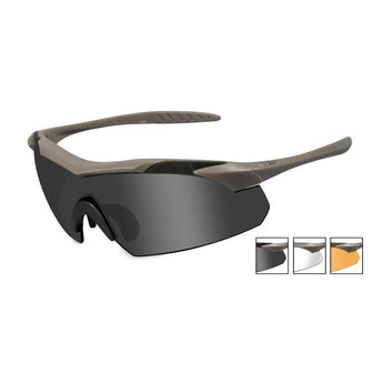 Goggles VAPOR Smoke Grey plus Clear plus Light Rust/Matte Tan-WILEY X-