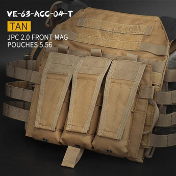 JPC vest 2.0 front accessory package 5.56 triple package - TAN-Wosport-