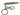 Key chain with carbine cartridge GOLD - 5,56-Mil Force-