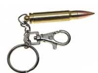 Key chain with carbine cartridge GOLD - 5,56-Mil Force-