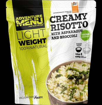 Lightweight Creamy risotto with asparagus and broccoli (VEGAN) 400g-Adventure Menu-