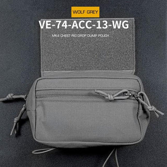 MK4 Chest Rig Drop Dump Pouch - Grey-Wosport-