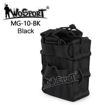 MOLLE Open Double M4 magazine storage bag/Pouch - Black-Wosport-
