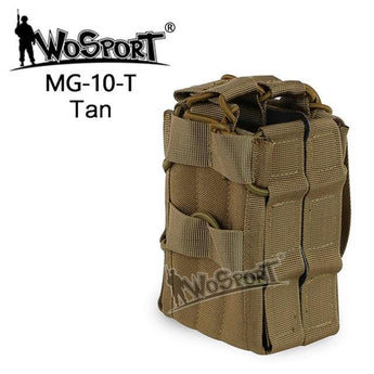 MOLLE Open Double M4 magazine storage bag/Pouch - TAN-Wosport-