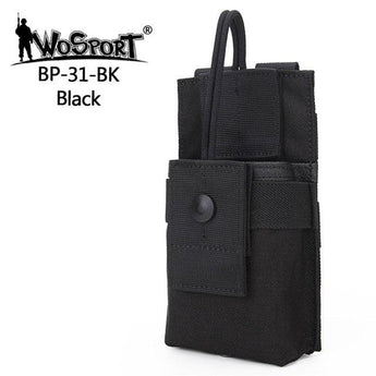 MOLLE Small Radio Pouch - Black-Wosport-