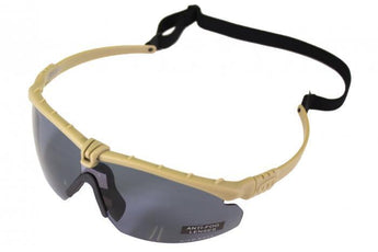 Nuprol Glasses BATTLE PRO'S - Tan Frame / Smoked Lense w/Insert-Nuprol-