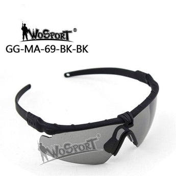 Shooting Safety Goggles MA-69, Black, Dark-Wosport-