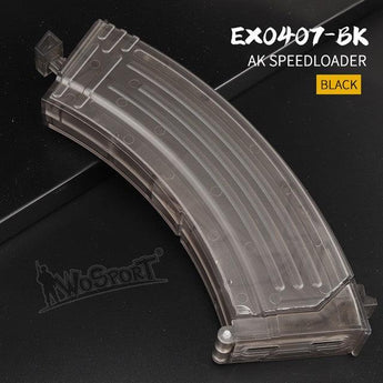 Speedloader type AK, 1000 BBs - Transparent (dark)-Wosport-