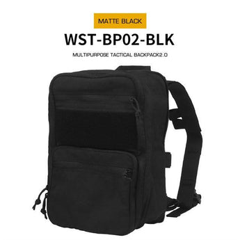 Tactical backpack WST Flat Pack 2.0 - Black-Wosport-