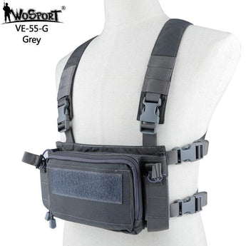 WST Tactical Chest Rig D3CRM - Grey-Wosport-